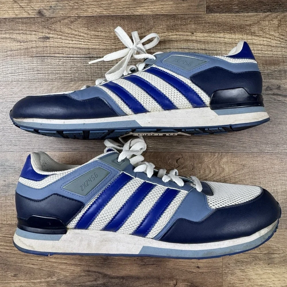 Vtg ADIDAS‎ ZXZ 456 Navy White Blue Originals Y2K Streetwear Preppy Classic